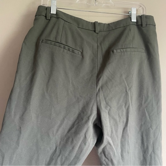 Sage Green Crop Ankle Work Pants - Picture 10 of 13